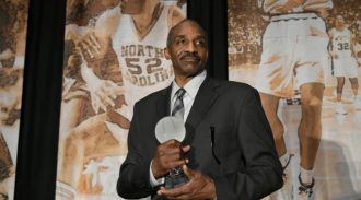 CHARLOTTE, NC - FEBRUARY 17: at the 20th annual NBAS Legends Brunch held by the National Basketball Retired Players Association at the Charlotte convention center on February 17, 2019 in Charlotte, North Carolina. (Photo by John McCoy/Getty Images)